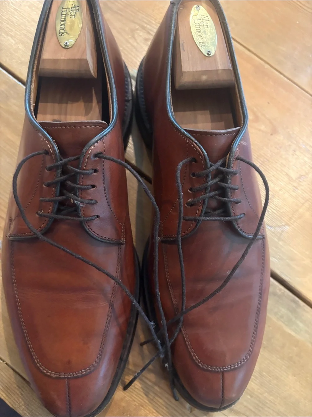Allen Edmonds Delray 9.5 Brown Leather Lace-Up Dress Shoes